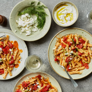 Tomato, chilli butter, dill and feta casarecce – recipe