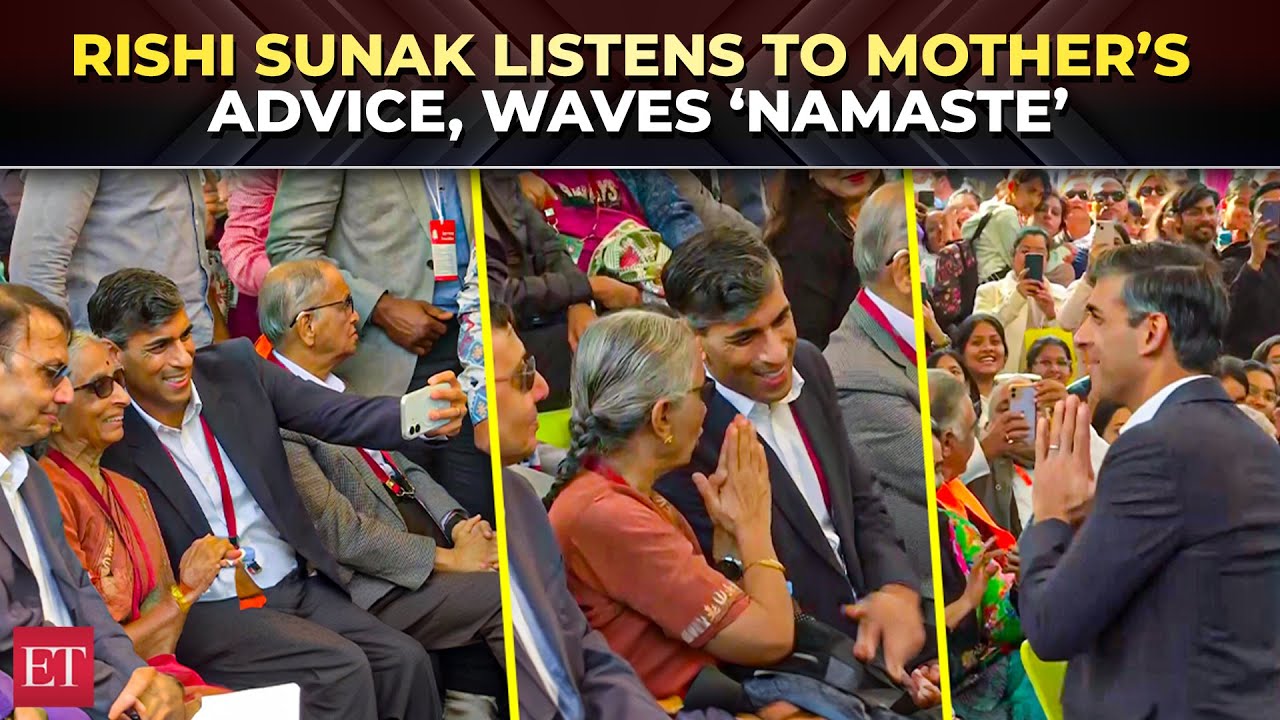 Jaipur: Former UK PM Rishi Sunak waves ‘Namaste’ on mother’s advice, netizens react